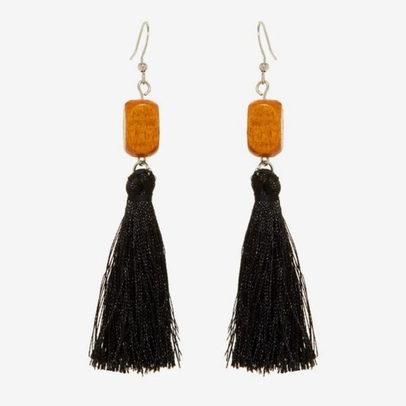 Tassel and Bead Dangle Earrings - Picture 1 of 1